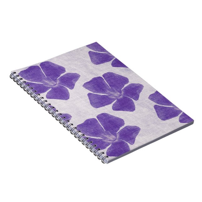 Purple Flowers Notebook Notizblock (Rechte Seite)