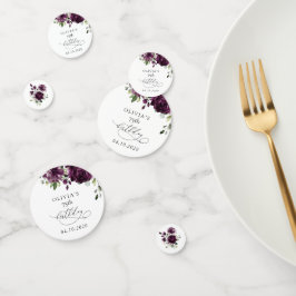 Purple Flowers, Plum Flowers, Boho, Birthday Konfetti