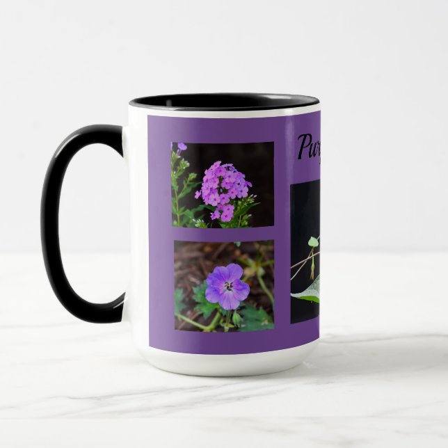 Purple Flowers Tasse (Links)