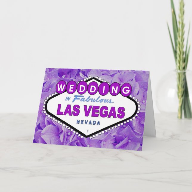 Purple Flowers WEDING in Las Vegas Ankündigung C (Vorderseite)
