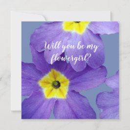 Purple Flowers Werden Sie meine Blumenkarte sein? Einladung