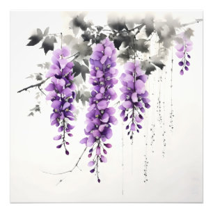 Purple Flowers Wisteria Tree Fotodruck