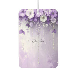 Purple Flowers with Dangling Pearls Air Freshener Autolufterfrischer