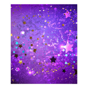 Purple foil background with Stars Fotodruck