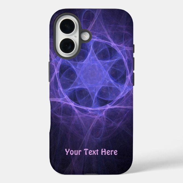 Purple Fractal Star of David Case-Mate iPhone Hülle (Rückseite)