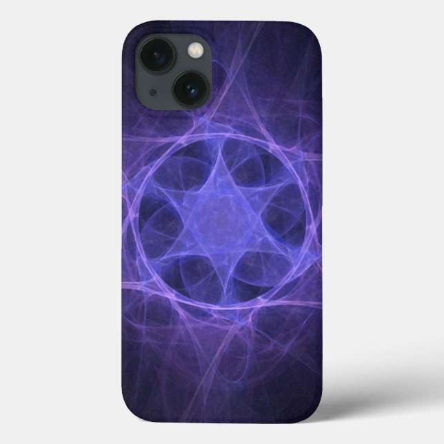 Purple Fractal Star of David Case-Mate iPhone Hülle (Rückseite)