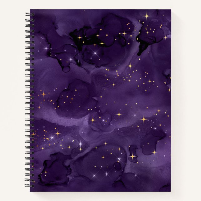 Purple Galaxy Series Design 8 Notizbuch (Vorderseite)