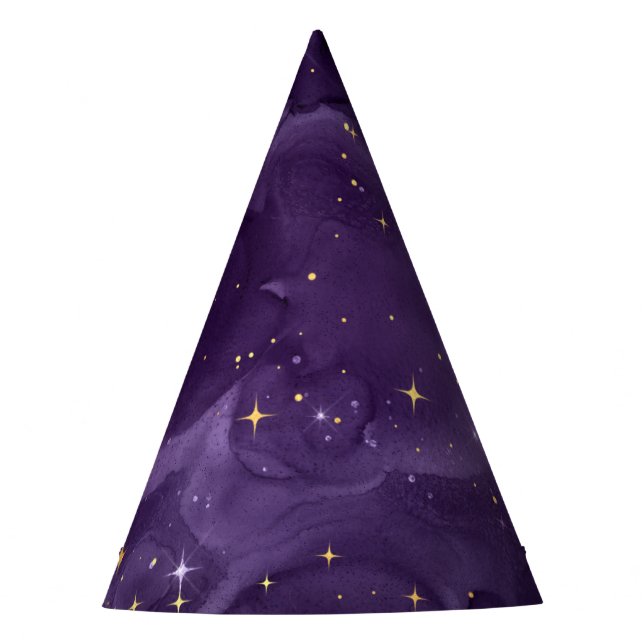 Purple Galaxy Series Design 8 Partyhütchen (Vorderseite)