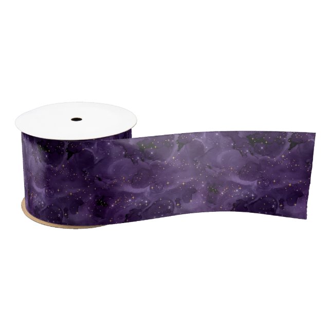 Purple Galaxy Series Design 8 Satinband (Spule)