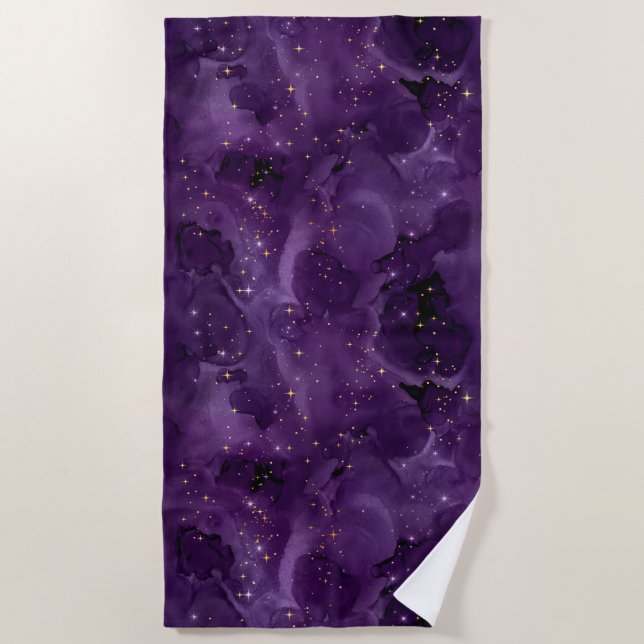 Purple Galaxy Series Design 8 Strandtuch (Vorderseite)