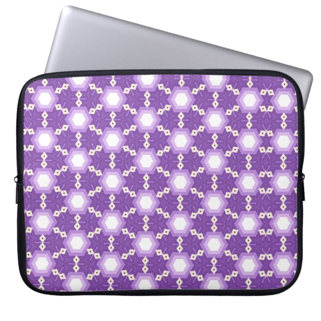 Purple geometric design laptop bag laptopschutzhülle (Vorderseite)