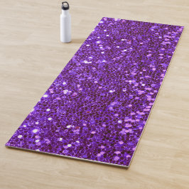 Purple Glitter Bling Glam Modern Yogamatte