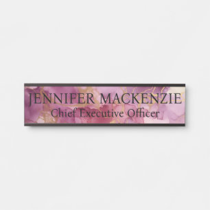 Purple Gold Color Faux Marmor Office Türsignatur Türschild
