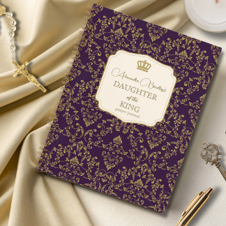 Purple Gold Damask Daughter of the King Notizbuch