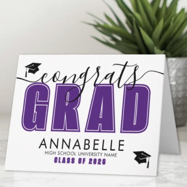 Purple Graduation Karte (Purple Graduation Card)