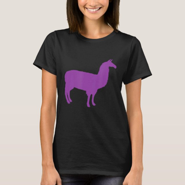 Purple Graphic Llama T-Shirt (Vorderseite)