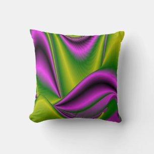 purple green abstract Rainbow-Art Kissen