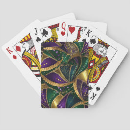 PURPLE GREEN GOLD MARDI GRAS PATTERNS SPIELKARTEN