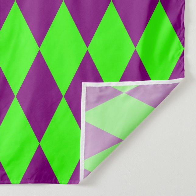 Purple Green Harlequin Checkered Design  Stoff (Von Creator hochgeladen)