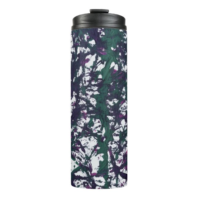 Purple, Green, Pink, Marble Artwork Thermosbecher (Vorderseite)