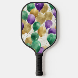 PURPLE GREEN YELLOW MARDI GRAS BALLOONS PICKLEBALL SCHLÄGER