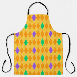 PURPLE GREEN YELLOW MARDI GRAS DIAMOND PATTERN SCHÜRZE