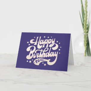Purple Happy Birthday Card Karte
