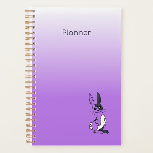Purple Harlequin Bunny Agenda Planer (Vorderseite)