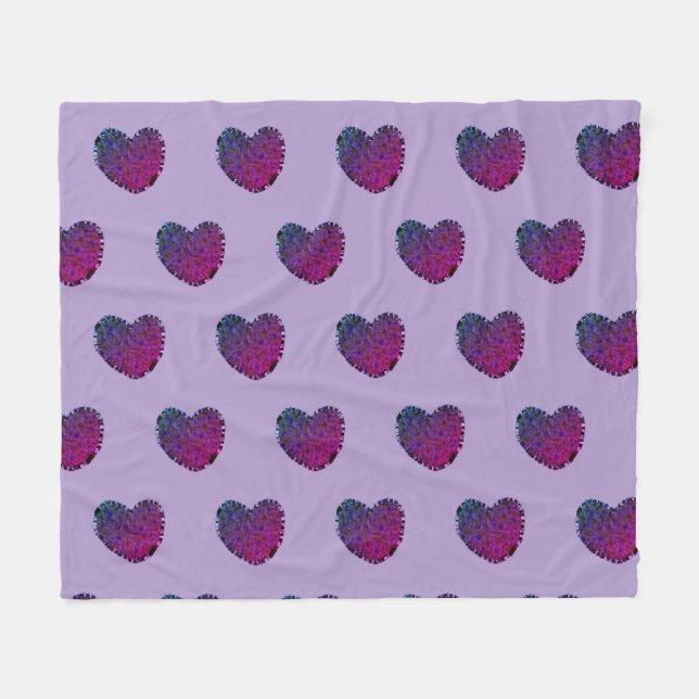 Purple Heart Fleece Blanket (Vorderseite (Horizontal))