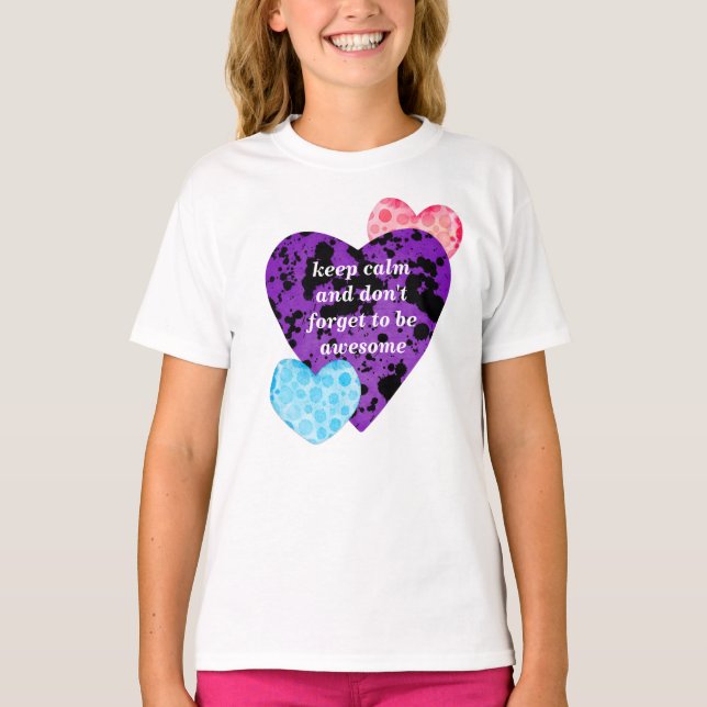 Purple heart vibrant red love T-Shirt (Vorderseite)