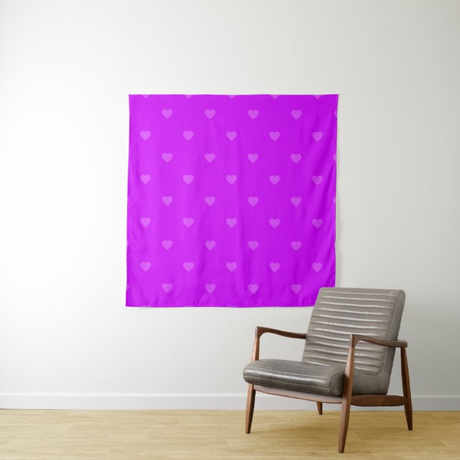Purple Hearts Wandteppich (Beispiel)
