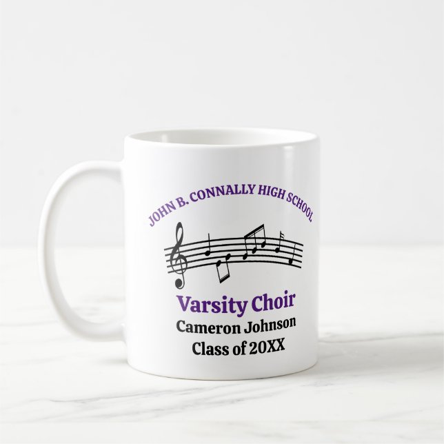 Purple High School Choir Customizable Kaffeetasse (Links)