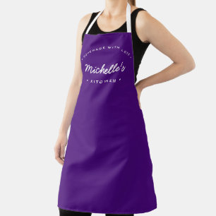 Purple Homemade with Love Custom Kitchen Schürze