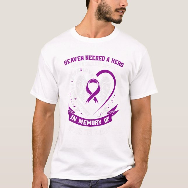 Purple In Memory Of Son In Law Pancreatic Cancer A T-Shirt (Vorderseite)