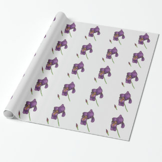 Purple Iris Elegant Wrapping Paper Geschenkpapier