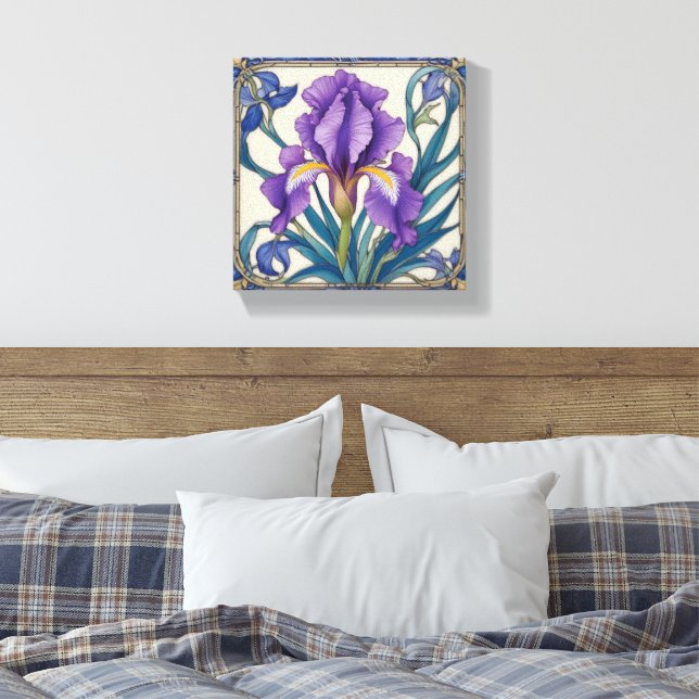Purple Iris Splendor Leinwanddruck (Insitu (Schlafzimmer))