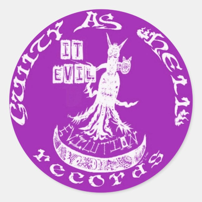 PURPLE "It Evil" Runder Aufkleber (Vorderseite)