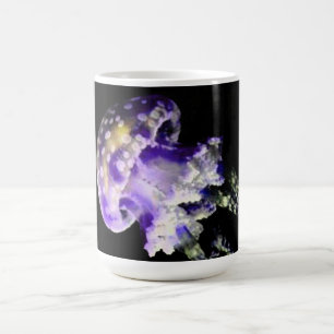 Purple Jelly Fish Design Monogram Mug Kaffeetasse