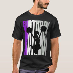 Purple Kid Cheerleading Birthday Colorful Training T-Shirt