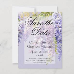 Purple Lavendel Aquarellblume Save The Date