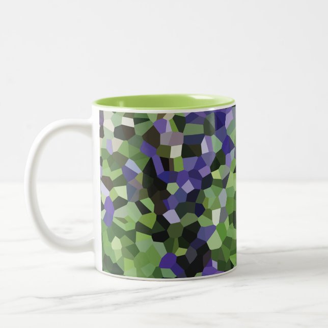 Purple Lavender Garden Zweifarbige Tasse (Links)