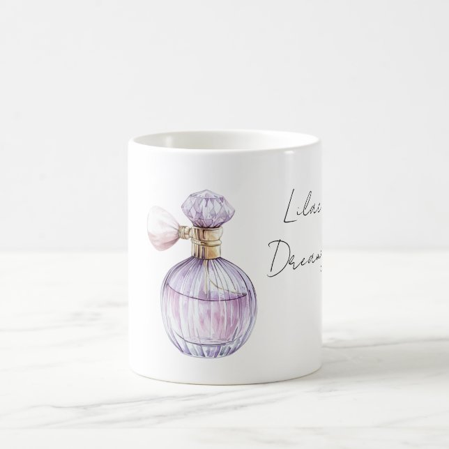 Purple Lavender Perfume Bottle Kaffeetasse (Mittel)