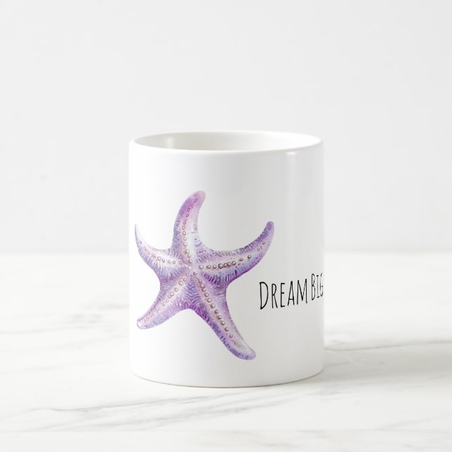 Purple Lavender Starfish Kaffeetasse (Mittel)