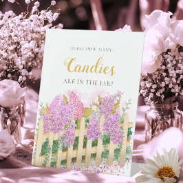 Purple Lilac How Many Candies Fresh Market Bridal Sockelschild