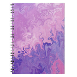 Purple Liquid Marble Abstract Pattern Notizblock