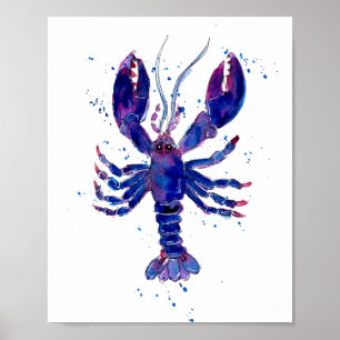 Purple Lobster Poster