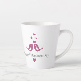 Purple Love Birds Valentine's Mug, Romantic Gift Milchtasse