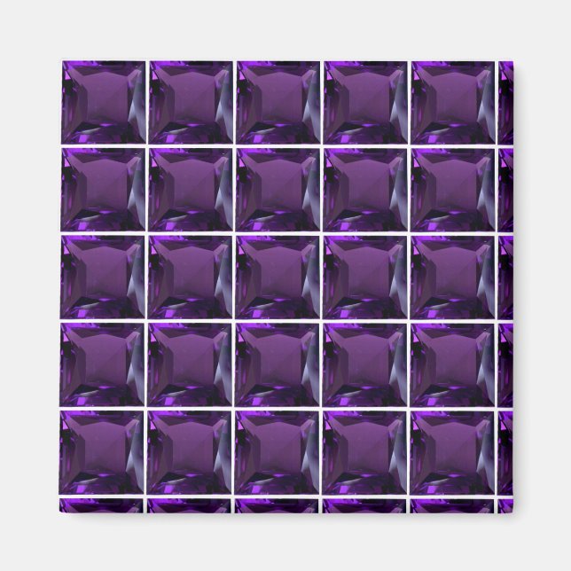 Purple Magnet Amethyst Gemstone Februar Birth (Vorne)