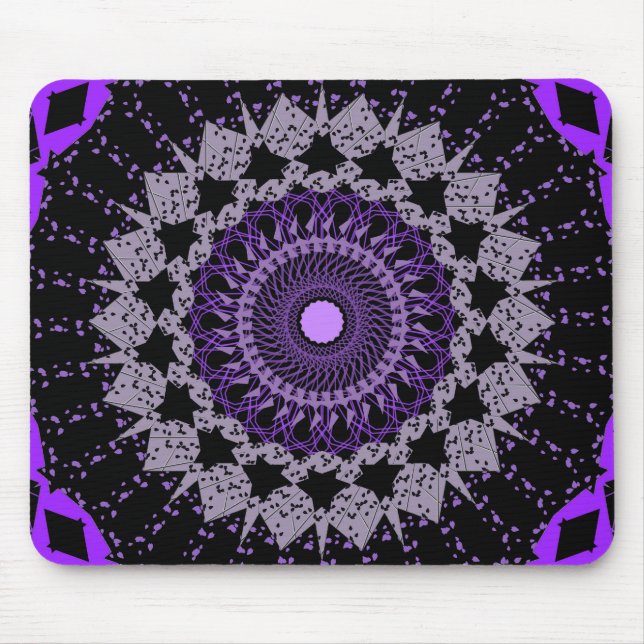 Purple Mandala Pattern Mousepad (Vorne)
