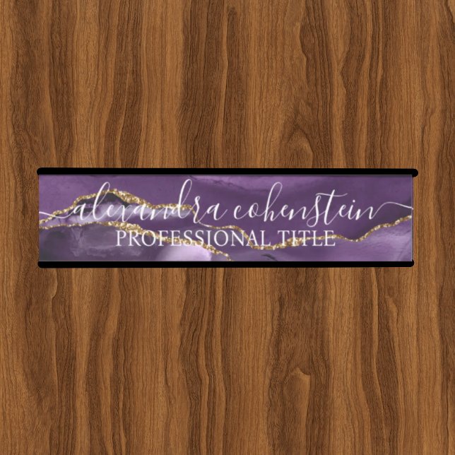 Purple Marble Agate Office Door Sign Türschild (Von Creator hochgeladen)